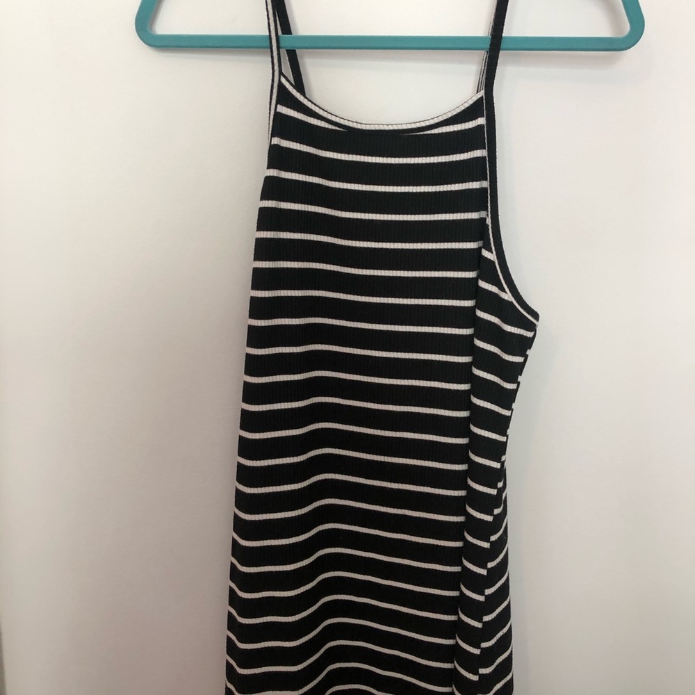 Black and White Striped Dress